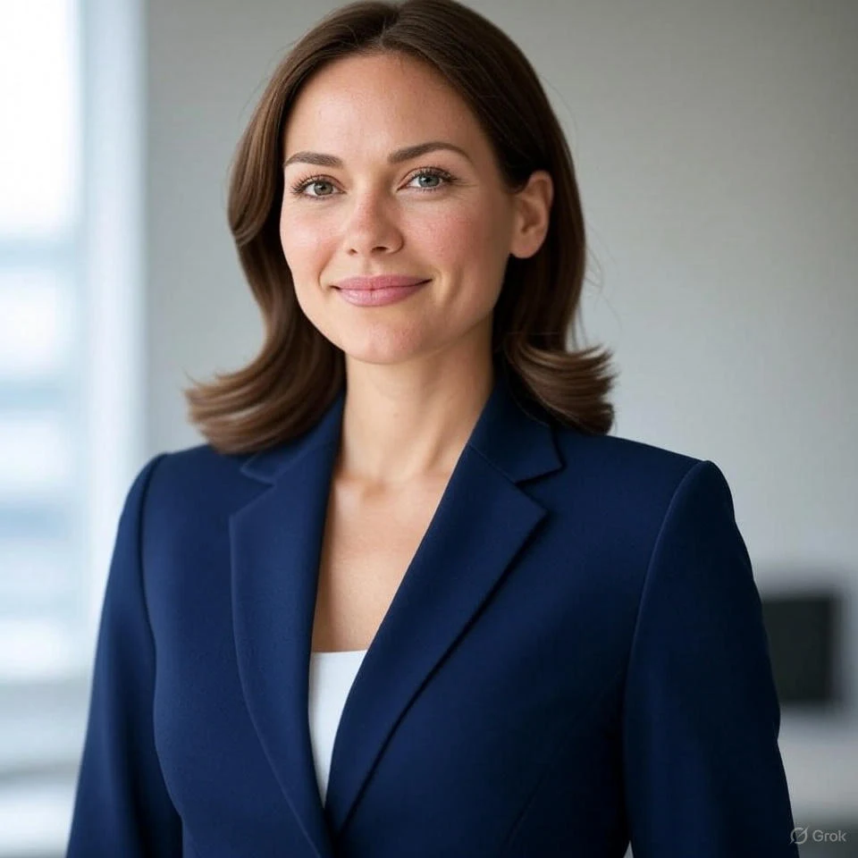 A woman in a business suit